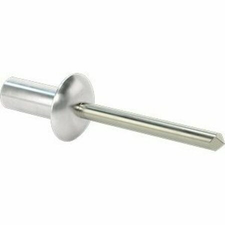 BSC PREFERRED Sealing Blind Rivets Aluminum Domed Head with Steel Mandrel 5/32 Diameter 0.377 Long, 100PK 97524A104